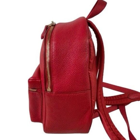 COACH Mini Charlie Backpack Red Pebbled Leather Shoulder Bag F38263 MRP $295 main image 8